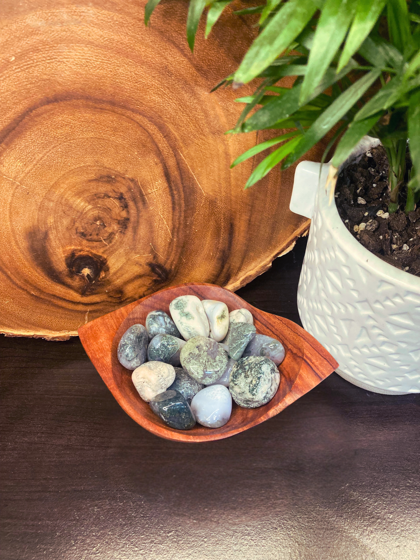Moss Agate Tumble