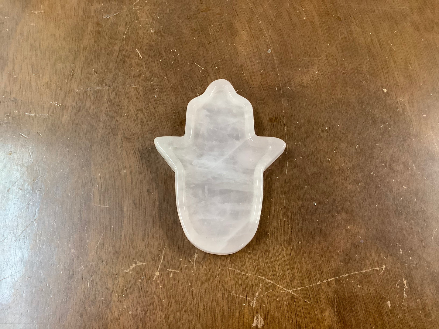 Hamsa Dish - Rose Quartz